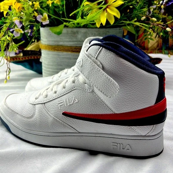 Fila shoes for men white and blue and red color size 12